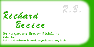 richard breier business card